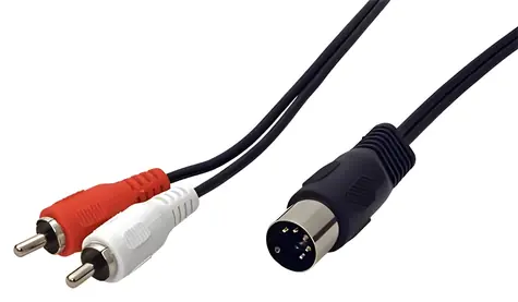 OEM Audiokabel DIN 5-polig - 2x Cinch / Audiokabel / 1,5 m