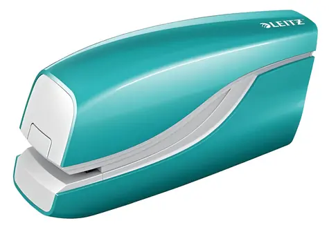 Leitz NeXXt Wow 5566 eisblau / Elektrischer Hefter / 1 mm / 10 Blatt / E1-Klammern