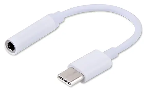 Savio AK-35 weiß / Audioadapter / USB-C (M) - 3,5 mm Klinkenbuchse (F)