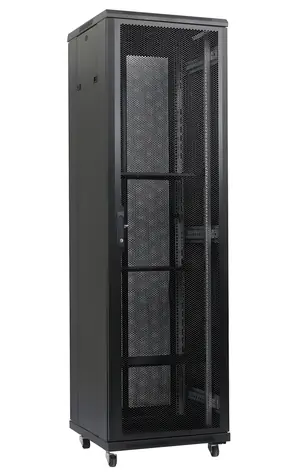 Xtendlan 47U/800x1000 schwarz / Rack-Schrank / 19" / perforierte Tür / perforierte Rückwand