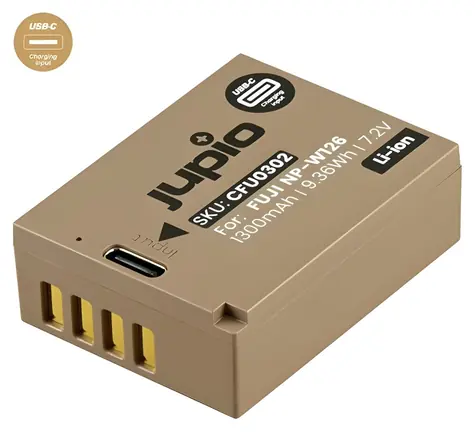 JUPIO NP-W126S Ultra C / Akku für Fuji / 1300 mAh / USB-C