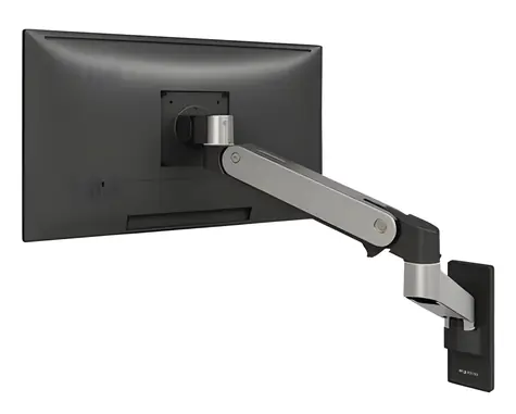 Ergotron LX Pro Wandmonitorarm aus poliertem Aluminium / Flexibler Wandmonitorarm