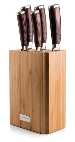 G21 Gourmet Nature / Messerset / 5-teilig / Bambusblock