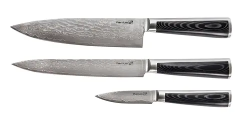 G21 Damast Premium Messerset in Box / 3-teilig