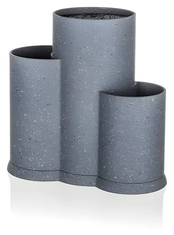 BANQUET Messerständer 3-in-1 Granitgrau / Messerständer / Granit-Design