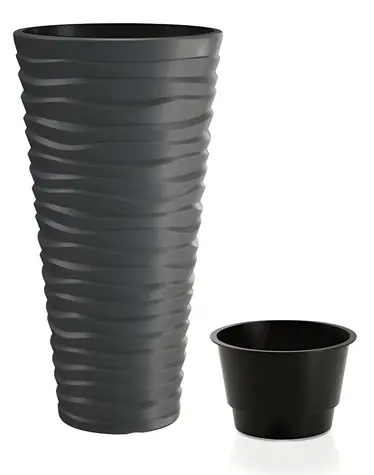 Prosperplast SAND SLIM Blumentopf anthrazit / 34,9 cm / 37 l / Kunststoff