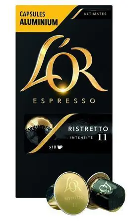 L'OR Ristretto / Kaffeekapseln / Nespresso® / Intensität 11/14 / 10 Stk