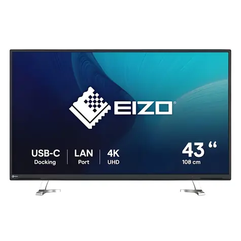 42,5" Eizo EV4340X-BK Schwarz / Monitor / IPS / 4K UHD / USB-C / KVM / Lautsprecher