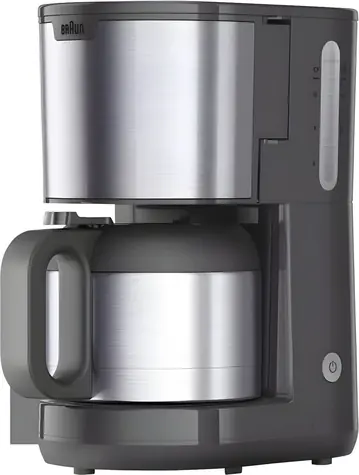Braun PurShine KF 1505, grau, Edelstahl / Filterkaffeemaschine / 1000 W / 9 Tassen