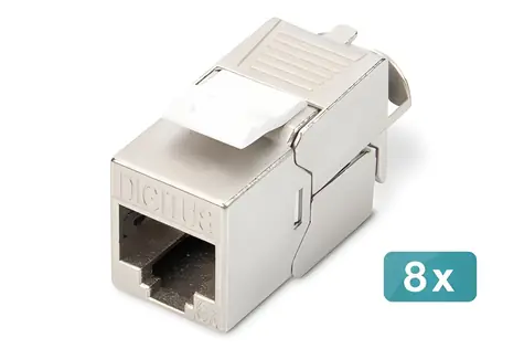 Digitus DN-93615-8 / Keystone-Modul / CAT 6A / geschirmt / werkzeuglos / 8 Stück.