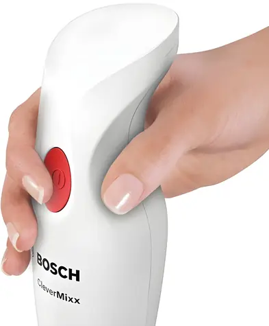 BOSCH MSM14000 weiß/rot / Stabmixer / 400 W / QuattroBlade-Messer / abnehmbarer Mixfuß