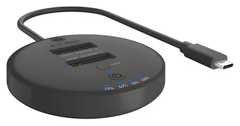 Icy Box IB-1612MCL-C31 schwarz / Dockingstation für M.2 NVMe/SATA SSD / USB 3.2 Gen 2 Typ-C / 10 Gbit/s