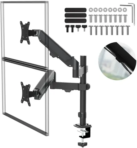 Maclean MC-136 / Tischhalterung für zwei Monitore / 17-32"