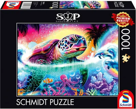 Schmidt Puzzle Sheena Pike: Neon Turtle / 1000 Teile / ab 12 Jahren