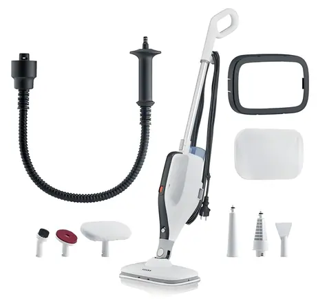 Severin SC 7145 weiß-schwarz / Dampfreiniger 2-in-1 / 1400 W / 9 m Kabel