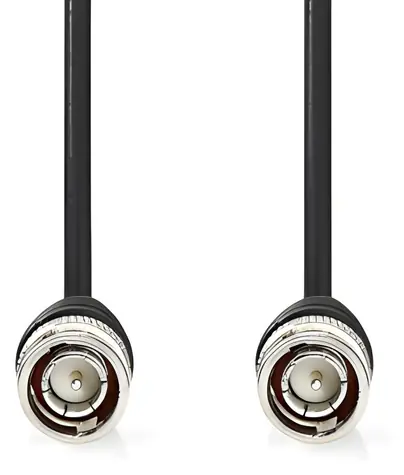 Nedis BNC-Videokabel schwarz / Kabel / BNC - BNC / 75 Ohm / 1 m / PVC