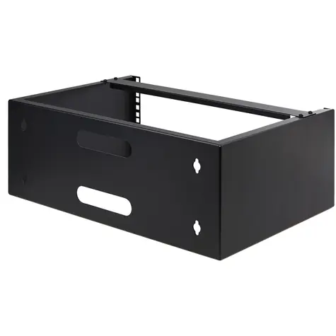 StarTech Wandrack 4 HE 350 mm schwarz / Wandmontage / 19" / max. Traglast 20 kg / Stahl