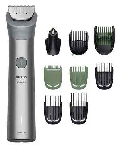 Philips Multigroom Serie 5000 MG5931/15 hellgrau / Trimmer / 10 in 1 / wasserdicht / 120 Minuten Betriebsdauer