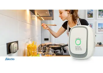 Alecto GA11 / Gaswarngerät / Erdgas (Methan) / Netzanschluss / akustischer und LED-Alarm / EN 50194