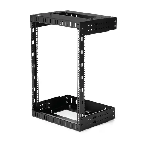 StarTech 15HE Wandrack, schwarz / Wandmontage / 19" / Tiefe 305-510 mm / Tragfähigkeit 90 kg