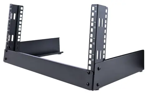 StarTech 4U offenes Standrack / Rack / Freistehend / 500 mm / Tragfähigkeit 30 kg / Schwarz