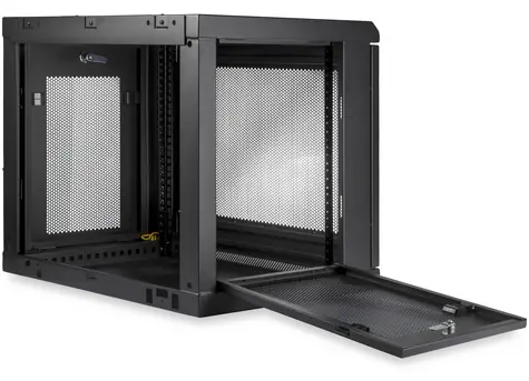 StarTech Wandrack 9 HE schwarz / Rack / 600 x 450 mm / Tragfähigkeit 90 kg