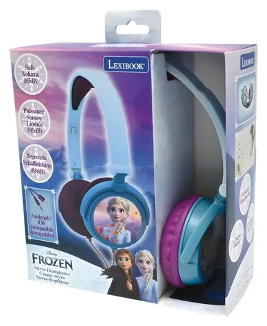 Lexibook Kopfhörer Frozen / Kopfhörer / Faltbar / Lautstärkebegrenzung 85 dB / 3,5-mm-Klinkenanschluss, USB-C