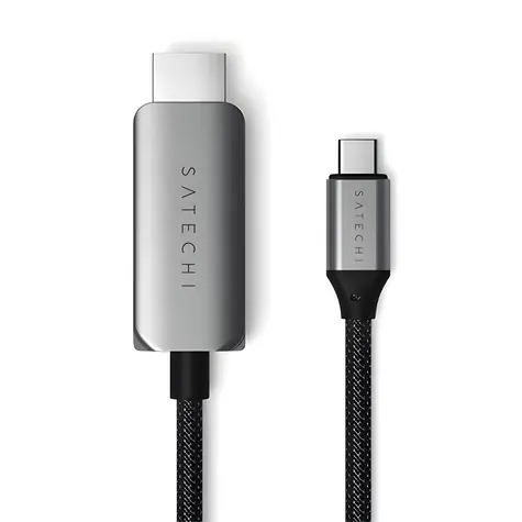 Satechi USB-C-auf-HDMI-Kabel, Space Grau / Kabel / HDMI 2.1 / 8K / 2 m