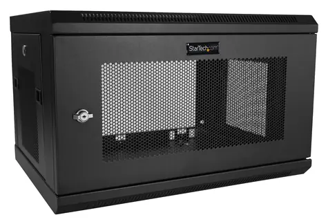 StarTech Wandrack 6 HE schwarz / Wandrack / 19" / Breite 600 mm / Tiefe 450 mm / Tragfähigkeit 90 kg