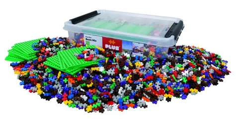 PLUS- PLUS Box Basic / Bausatz / 4000 Teile / 12 Matten / ab 5 Jahren