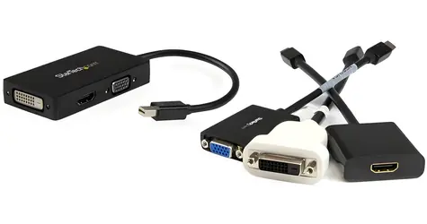 StarTech Mini DisplayPort auf VGA/DVI/HDMI Adapter schwarz / Videoadapter / 1920 x 1200 px / 0,15 m