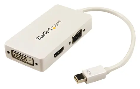StarTech Mini DisplayPort auf VGA/DVI/HDMI Adapter weiß / Videoadapter / 1920 x 1200 px / 0,15 m