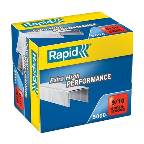 Rapid 9:10 Heftklammern / Für Rapid HD 110 & HD 210 / Ermöglicht das Heften von 40-70 Blatt / 5000 Stück
