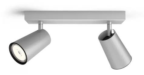 Philips Paisley Aluminium-Spotleuchte / 2x GU10 / 5,5 W / ohne Leuchtmittel / IP20