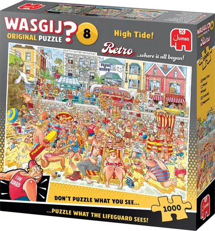Jumbo-Puzzle WASGIJ Retro Original 8: Gezeiten / 1000 Teile / ab 12 Jahren