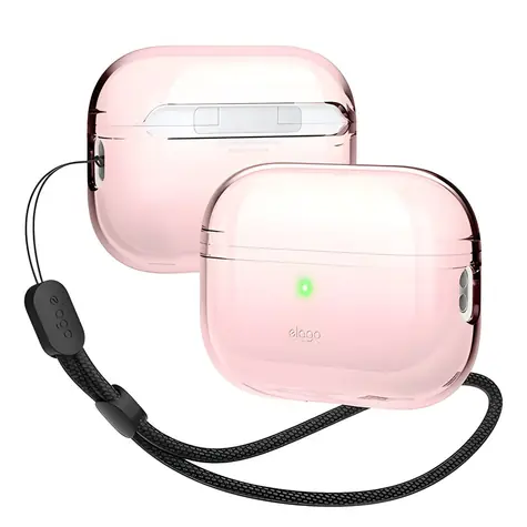 Elago AirPods Pro 2 TPU-Hülle pink / Hülle für AirPods Pro 2 Kopfhörer / TPU / Nylonband