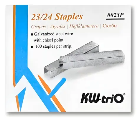 KW Trio Klammern 23/24 verzinkt / Klammern / 1000 Stück / bis zu 210 Blatt