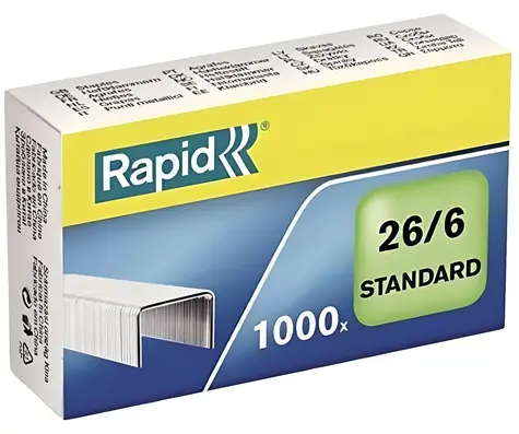Rapid 26/6 / Für KW 5990 und KW 5690 / 1000 Stück / Bis zu 20 Blatt 80 g