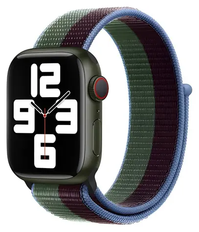 Devia Nylon-Geflechtarmband, zweifarbig, Eukalyptusgrün / Armband für Apple Watch / 40/41/42 mm / Nylon