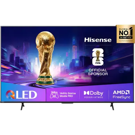 43" Hisense 43E77Q PRO schwarz / Fernseher / QLED / UHD 4K / HDMI / WLAN / Bluetooth / DVB-T2/S2/C