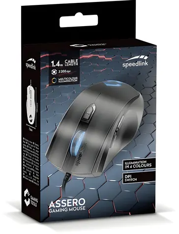 Speed Link SL-680007-BK ASSERO schwarz / Gaming-Maus / kabelgebunden / 3200 dpi