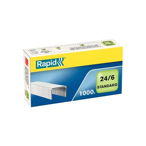 Rapid 24/6 Standard / Heftklammern für Hefter / 1000 Stück / Für 30 Blatt 80 g / Für KW 5990, KW 5690