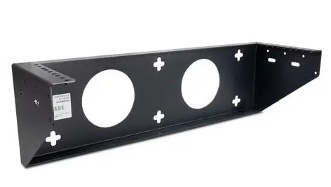 Inter-tech 19"-Wandhalterung schwarz / Montagehalterung / Rack / 3 HE / Tiefe 161 mm / Tragfähigkeit 15 kg