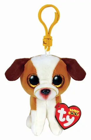 Ty Plüschtier Hugo, braun-weißer Hund / 8,5 cm