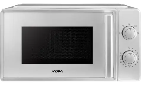 Mora MT122S silber / Mikrowelle / 700 W / 20 l / mechanische Steuerung