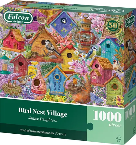 FALCON Puzzle Vogelhäuser / 1000 Teile / 68 x 49 cm