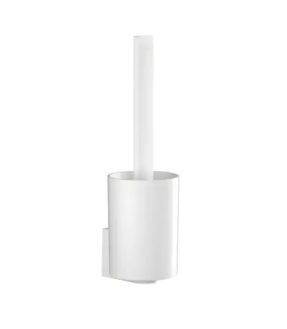Hansgrohe WC-Bürste mit Halterung, mattweiß / WC-Bürste mit Halterung / Kunststoff / verdeckte Befestigung, Kleben oder Bohren