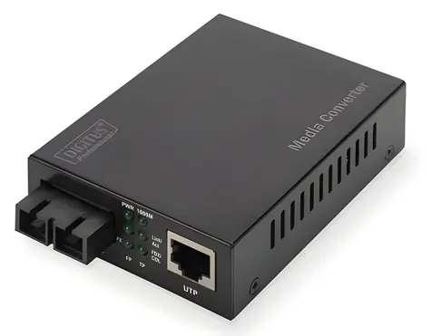 Digitus DN-82120-1 / Medienkonverter / RJ-45 auf SC Duplex / Gigabit / bis zu 500 m