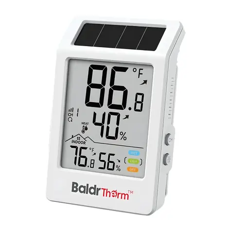 RainPoint BALDRTHERM B0707 / Wetterstation / Innen- und Außentemperatur und Luftfeuchtigkeit / Solarbetrieben / Reichweite 100 m