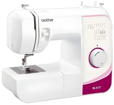 Brother RL 417 weiß / Nähmaschine / 17 Stiche / Drehgreifer / LED-Beleuchtung